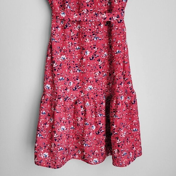 NWT Ellsworth & Ivey Chloe Pink Floral Boho Peasant Ruffled Hem Dress - Picture 12 of 13